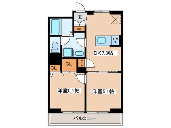 シルキーパレスⅠの物件間取画像